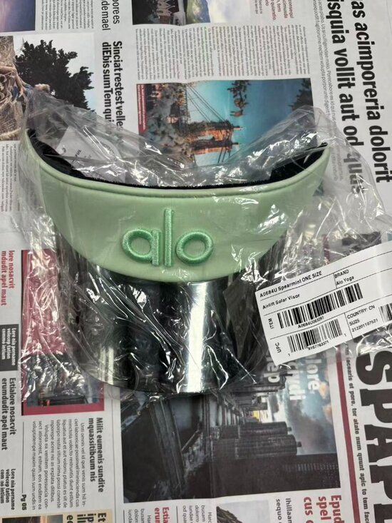 ?Alo Yoga Airlift Mint Green Solar Visor Outdoor Running Sun Hat ☀️